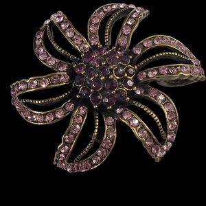 Pink Crystal Flower Brooch Pendent - Unbranded Women's Jewelry